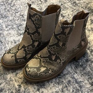 Snake Print Boots